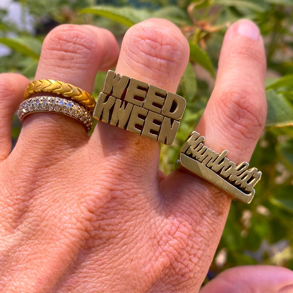 Brass rings humboldt weed kween set